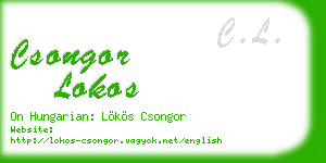csongor lokos business card