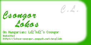 csongor lokos business card